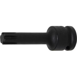 Douille à embouts à choc | longueur 75 mm | 12,5 mm (1/2") | profil cannelé (pour RIBE) M12