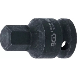 Douille à embouts à choc | longueur 42 mm | 12,5 mm (1/2") | six pans intérieurs 14 mm