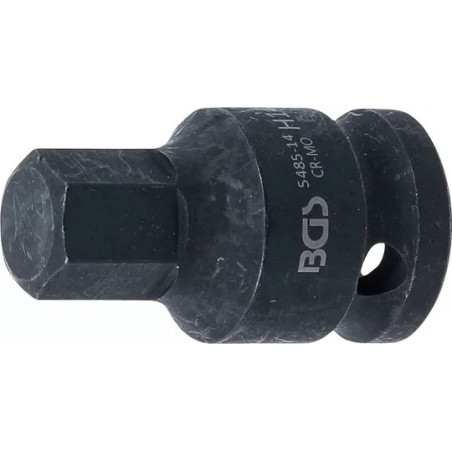 Douille à embouts à choc | longueur 42 mm | 12,5 mm (1/2") | six pans intérieurs 14 mm