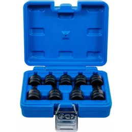 Douille à embouts à choc | 12,5 mm (1/2") | profil T (pour Torx) T20 - T70 | 9 pièces