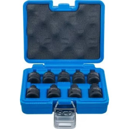 Douille à embouts à choc | 12,5 mm (1/2") | denture multiple intérieure (pour XZN) M4 - M16 | 9 pièces