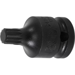 Douille à embouts à choc | longueur 43 mm | 12,5 mm (1/2") | denture multiple intérieure (pour XZN) M10
