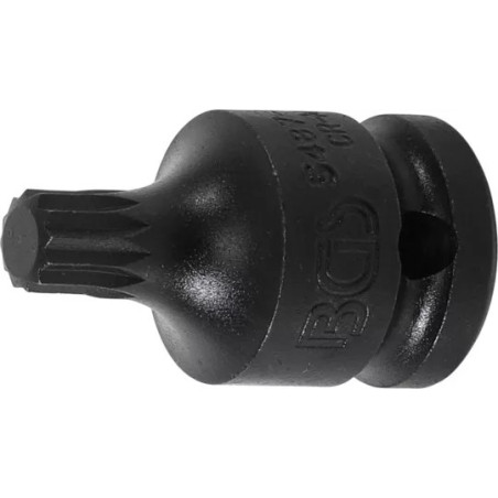 Douille à embouts à choc | longueur 43 mm | 12,5 mm (1/2") | denture multiple intérieure (pour XZN) M10