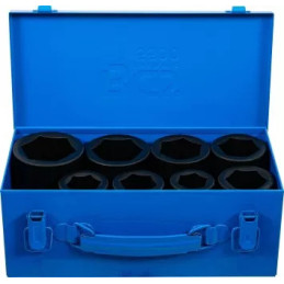 Jeu de douilles à choc, six pans, longues | 25 mm (1") | 27 - 50 mm | 8 pièces