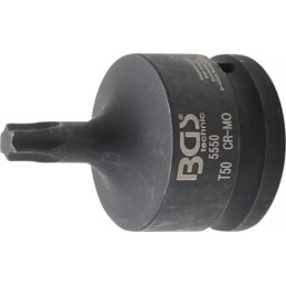 Douille à embouts de puissance | longueur 60 mm | 20 mm (3/4") | Profil T (pour Torx) T50