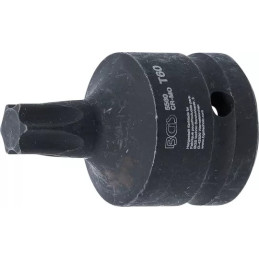 Douille à embouts de puissance | longueur 60 mm | 20 mm (3/4") | Profil T (pour Torx) T60