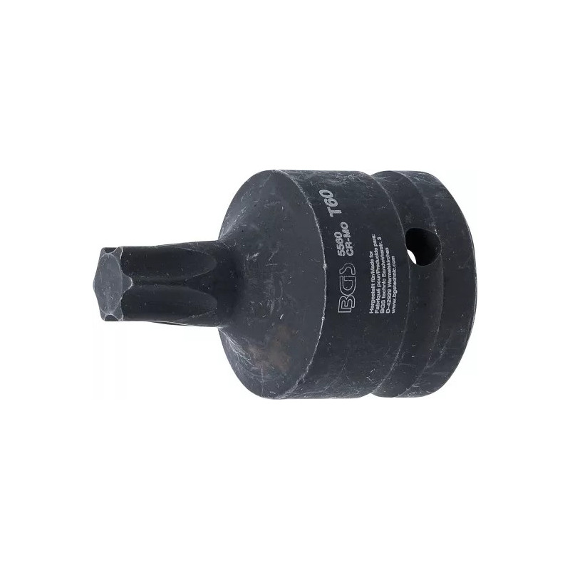 Douille à embouts de puissance | longueur 60 mm | 20 mm (3/4") | Profil T (pour Torx) T60 Douille à embouts de puissance | longueur 60 mm | 20 mm (3/4") | Profil T (pour Torx) T60