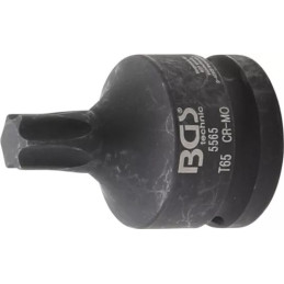 Douille à embouts de puissance | longueur 60 mm | 20 mm (3/4") | Profil T (pour Torx) T65