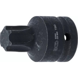 Douille à embouts de puissance | longueur 60 mm | 20 mm (3/4") | Profil T (pour Torx) T90