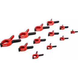 Jeu de serre-joints | Nylon | 85 - 160 mm | 12 pièces