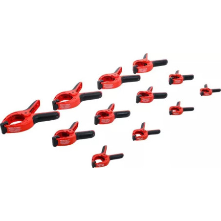 Jeu de serre-joints | Nylon | 85 - 160 mm | 12 pièces