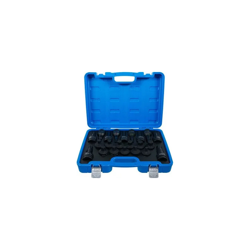 Jeu de douilles à embouts à choc | 20 mm (3/4") | six pans femelle, Profil T (pour Torx) | 22 pièces Jeu de douilles à embouts à choc | 20 mm (3/4") | six pans femelle, Profil T (pour Torx) | 22 pièces