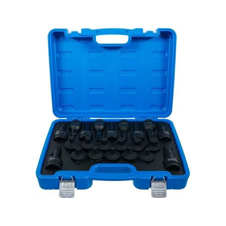 Jeu de douilles à embouts à choc | 20 mm (3/4") | six pans femelle, Profil T (pour Torx) | 22 pièces