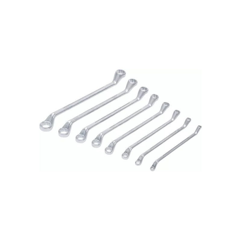 Jeu de clés à œil doubles | coudées | 6 x 7 - 20 x 22 mm | 8 pièces Jeu de clés à œil doubles | coudées | 6 x 7 - 20 x 22 mm | 8 pièces