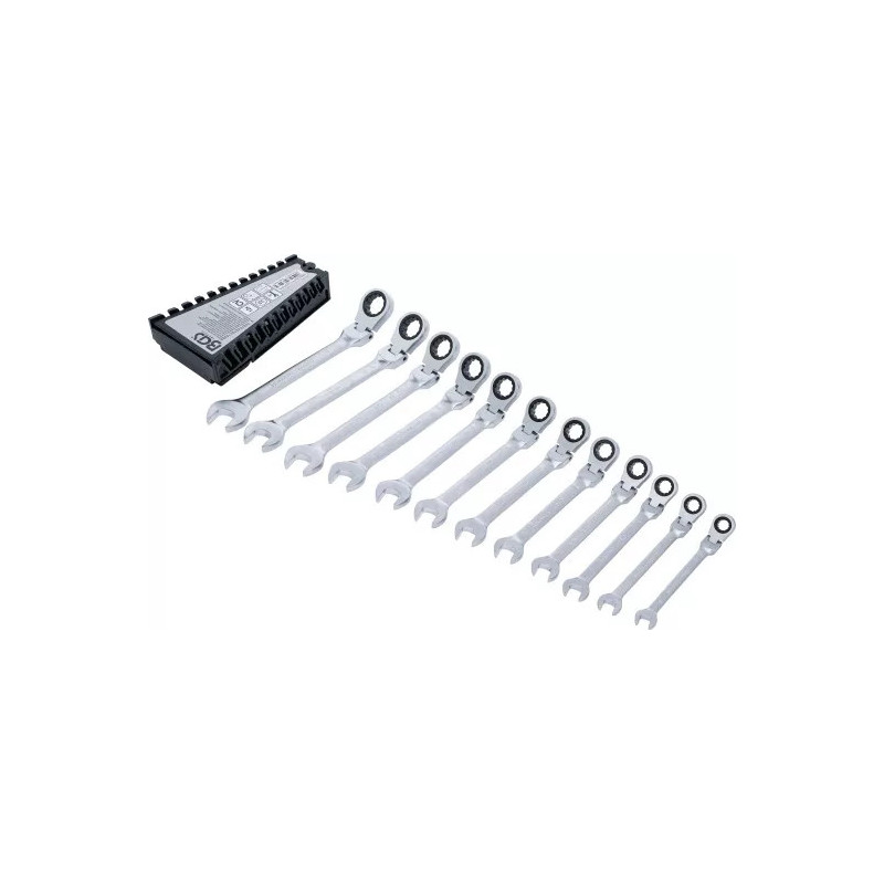 Jeu de clés mixtes à cliquet | pliable | 8 - 19 mm | 12 pièces Jeu de clés mixtes à cliquet | pliable | 8 - 19 mm | 12 pièces