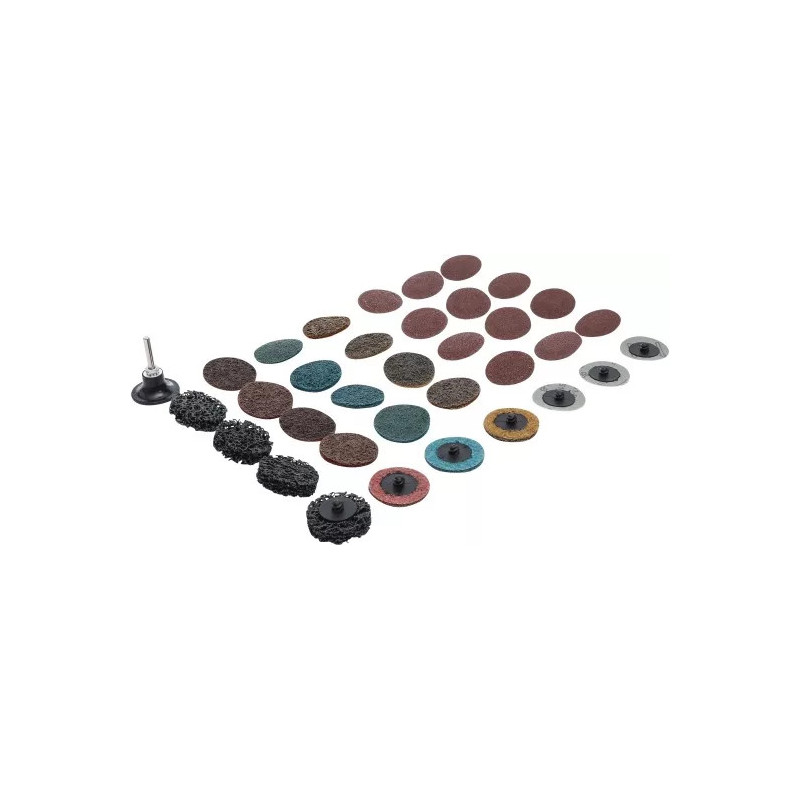 Jeu de disques/plateaux abrasifs | Ø 50 mm | 35 pièces Jeu de disques/plateaux abrasifs | Ø 50 mm | 35 pièces