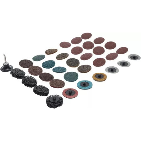 Jeu de disques/plateaux abrasifs | Ø 50 mm | 35 pièces