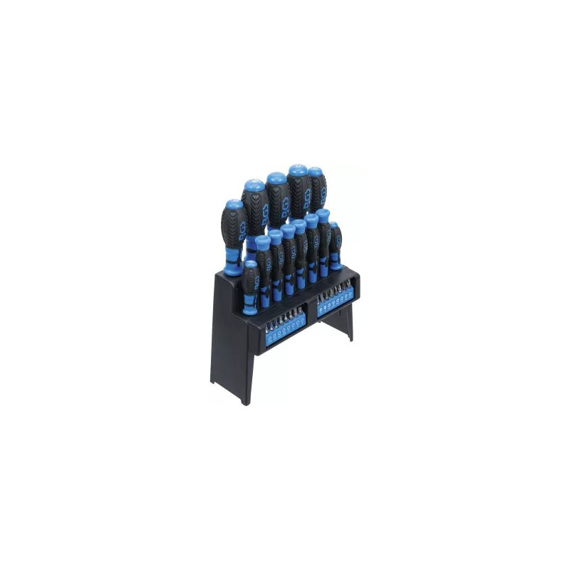 Jeu de tournevis | avec assortiment d’embouts | dans un présentoir en plastique | 29 pièces Jeu de tournevis | avec assortiment d’embouts | dans un présentoir en plastique | 29 pièces