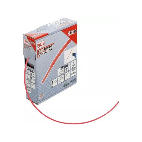 Boîte de gaines thermorétractables | rouges | Ø 2,5 mm | 10 m
