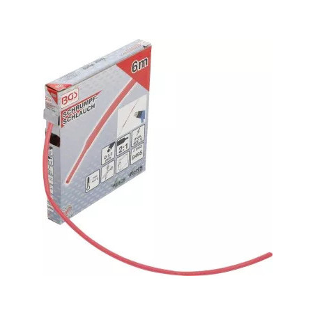 Boîte de gaines thermorétractables | rouges | Ø 5 mm | 6 m