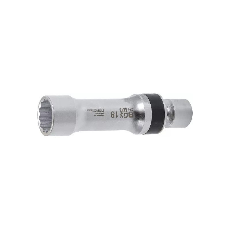 Douille articulée à bougie douze pans avec ressort de retenue | 18 mm Douille articulée à bougie douze pans avec ressort de retenue | 18 mm