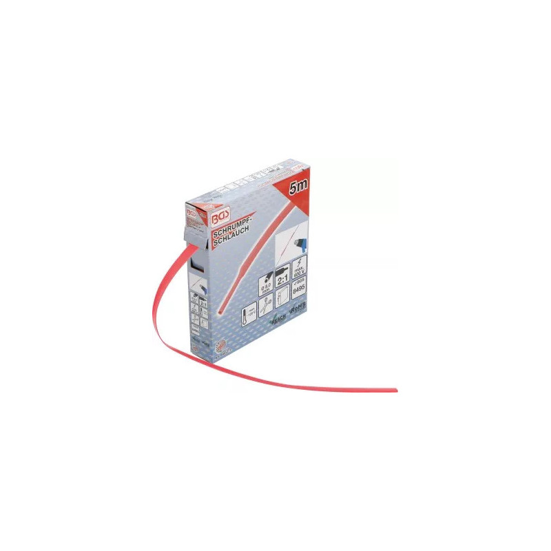 Boîte de gaines thermorétractables | rouges | Ø 8 mm | 5 m Boîte de gaines thermorétractables | rouges | Ø 8 mm | 5 m