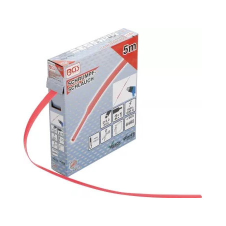 Boîte de gaines thermorétractables | rouges | Ø 8 mm | 5 m