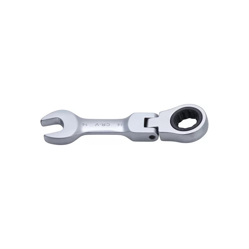 Clé mixte à cliquet | courte | à couder | 14 mm Clé mixte à cliquet | courte | à couder | 14 mm