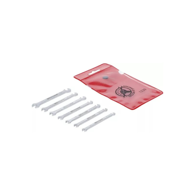Jeu de clés plates doubles | exécution mini | 3 - 5,5 mm | 7 pièces Jeu de clés plates doubles | exécution mini | 3 - 5,5 mm | 7 pièces