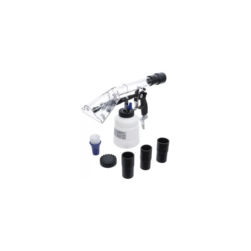 Pistolet pneumatique de nettoyage avec brosse et accessoire d’aspiration | 7 pièces Pistolet pneumatique de nettoyage avec brosse et accessoire d’aspiration | 7 pièces