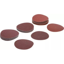 Jeu de feuilles abrasives pour ponçeuse excentrée | Ø 75 mm | Cal. 60 - 80 - 120 | 30 pièces