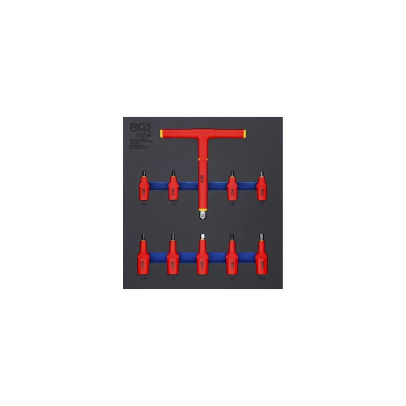 Insert de servante d’atelier 2/3 : Jeu de douilles à embouts VDE | 10 mm (3/8") / 12,5 mm (1/2") | 4 - 10 mm | 10 pièces Insert de servante d’atelier 2/3 : Jeu de douilles à embouts VDE | 10 mm (3/8") / 12,5 mm (1/2") | 4 - 10 mm | 10 pièces