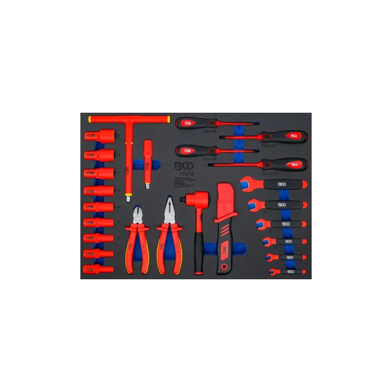 Insert de servante d’atelier 3/3 : Jeu de douilles VDE | 10 mm (3/8") | 26 pièces Insert de servante d’atelier 3/3 : Jeu de douilles VDE | 10 mm (3/8") | 26 pièces