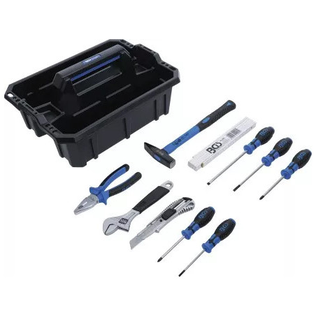 Caisse porte-outils | matière plastique | avec assortiment d’outils | 11 pièces