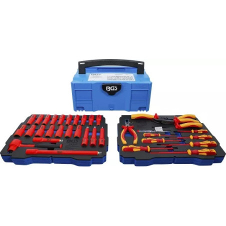 Jeu de pinces, tournevis et douilles VDE | BGS systainer® | 36 pièces