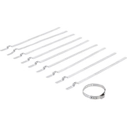 Jeu de colliers pour soufflet d’essieu | acier inoxydable | 7 mm | 20 - 50 mm | 10 pièces