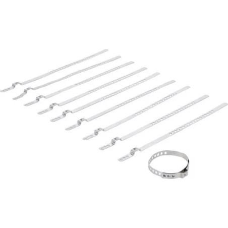 Jeu de colliers pour soufflet d’essieu | acier inoxydable | 7 mm | 20 - 50 mm | 10 pièces
