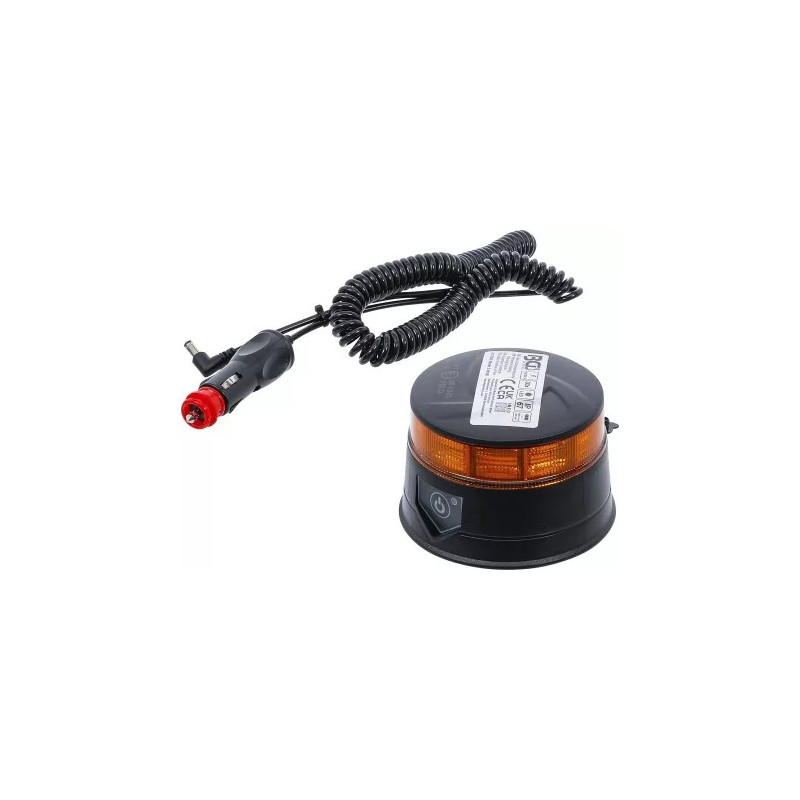 Lampe de signalisation panoramique à batterie | jaune | avec aimant | 12 V / 24 V | Ø 130 mm Lampe de signalisation panoramique à batterie | jaune | avec aimant | 12 V / 24 V | Ø 130 mm
