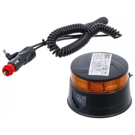 Lampe de signalisation panoramique à batterie | jaune | avec aimant | 12 V / 24 V | Ø 130 mm