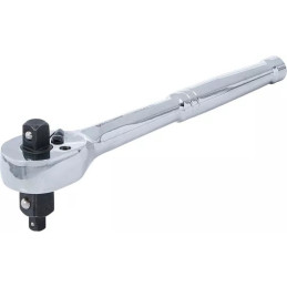 Cliquet réversible | Acier massif | À denture fine | 3-en-1 | 6,3 mm (1/4") / 10 mm (3/8") / 12,5 mm (1/2")