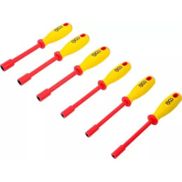 Jeu de tournevis VDE à douilles | six pans | 5,5 - 12 mm | 6 pièces