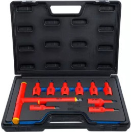 Jeu de douilles à embouts VDE | Empreinte carré femelle 12,5 mm (1/2") | Profil T (pour Torx) T20 - T55 | 10 pièces
