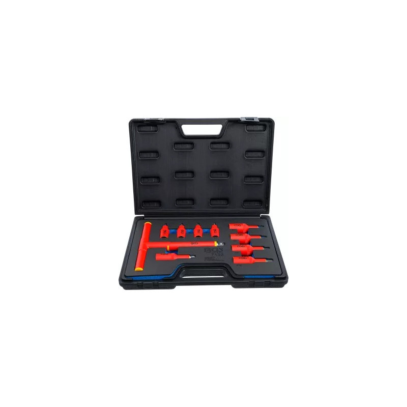 Jeu de douilles à embouts VDE | Empreinte carré femelle 10 mm (3/8") / 12,5 mm (1/2") | Six pans femelle 4 - 10 mm | 10 pièces Jeu de douilles à embouts VDE | Empreinte carré femelle 10 mm (3/8") / 12,5 mm (1/2") | Six pans femelle 4 - 10 mm | 10 pièces