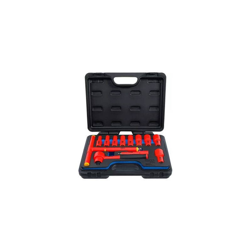 Jeu de douilles VDE | Empreinte 10 mm (3/8") | 7 - 22 mm | 12 pièces Jeu de douilles VDE | Empreinte 10 mm (3/8") | 7 - 22 mm | 12 pièces