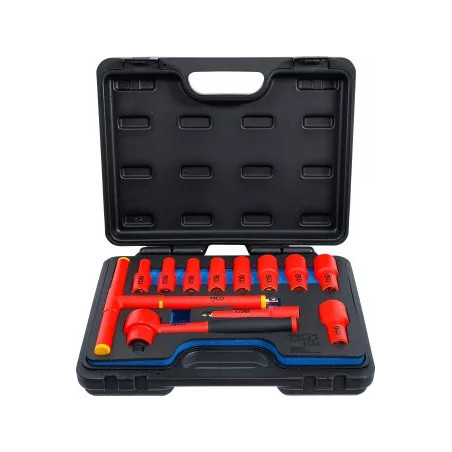 Jeu de douilles VDE | Empreinte 10 mm (3/8") | 7 - 22 mm | 12 pièces