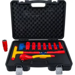 Jeu de douilles VDE | Empreinte 12,5 mm (1/2") | 10 - 24 mm | 11 pièces