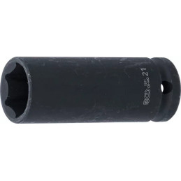 Douille à choc, six pans, longue | 12,5 mm (1/2") | 21 mm