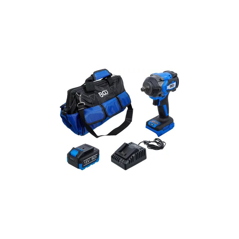 Jeu de clé à choc sur batterie | sans balais | 550 Nm | 18 V | avec batterie et chargeur rapide