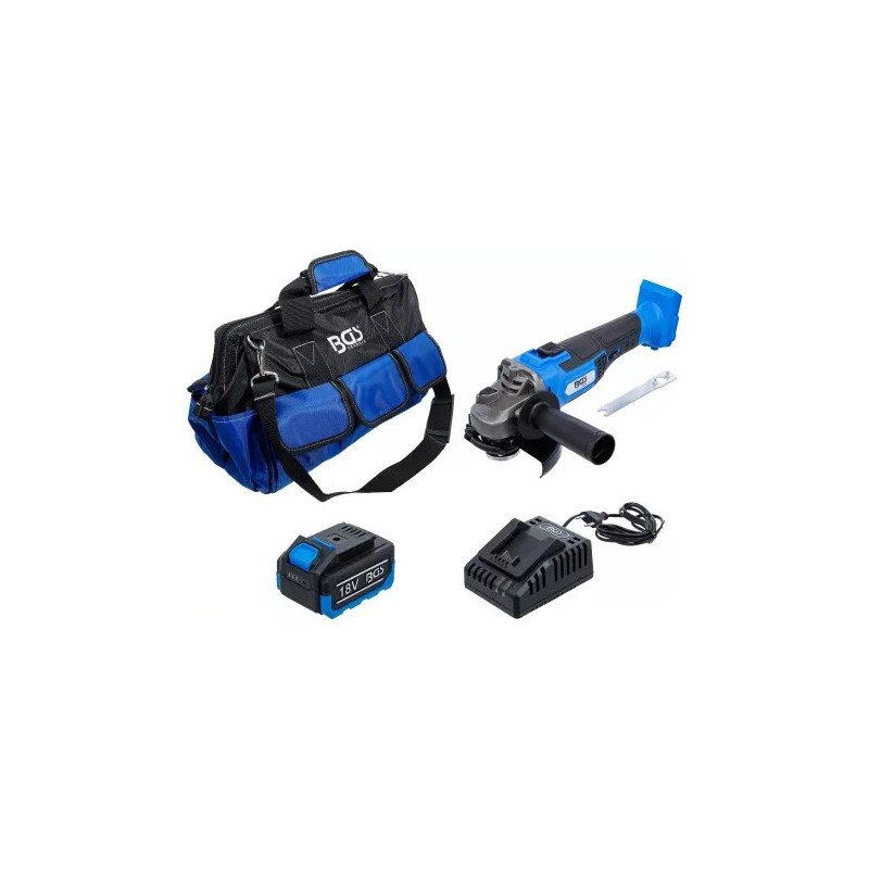 Jeu de meuleuse d’angle sur batterie | sans balais | 18 V | avec batterie et chargeur rapide