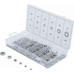 Assortiment d’écrous six pans | acier inoxydable | 300 pièces